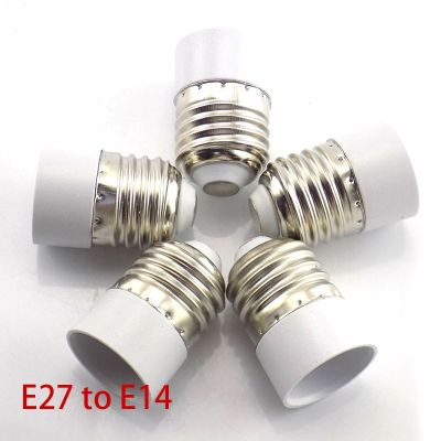 【YF】☌﹉  5pcs bulb Converter E27 TO E14  Lamp base Holder female male Conversion Socket
