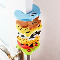 ℡❈☬ 1/5Pcs/Lot Baby Safety For Newborn Furniture Protection Card Door Stopper Security Cute Animal Care Child Lock Finger Protector