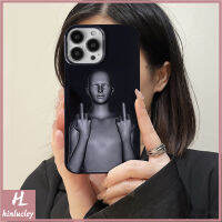 เคสโทรศัพท์ไซเบอร์พังค์สีดำบุคลิกภาพคุณภาพสูงใช้ได้กับ iPhone 11 14 13 12 Pro Max 7 8 Plus XR XXS เคส TPU นุ่มกันกระแทกกันลื่น