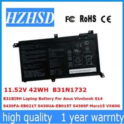 w93fv8 11.52V 42WH B31N1732 Laptop Battery for ASUS VivoBook X430UA X430UF X430UN X430FA X430FN X571G X571LH X571GT S4300F
