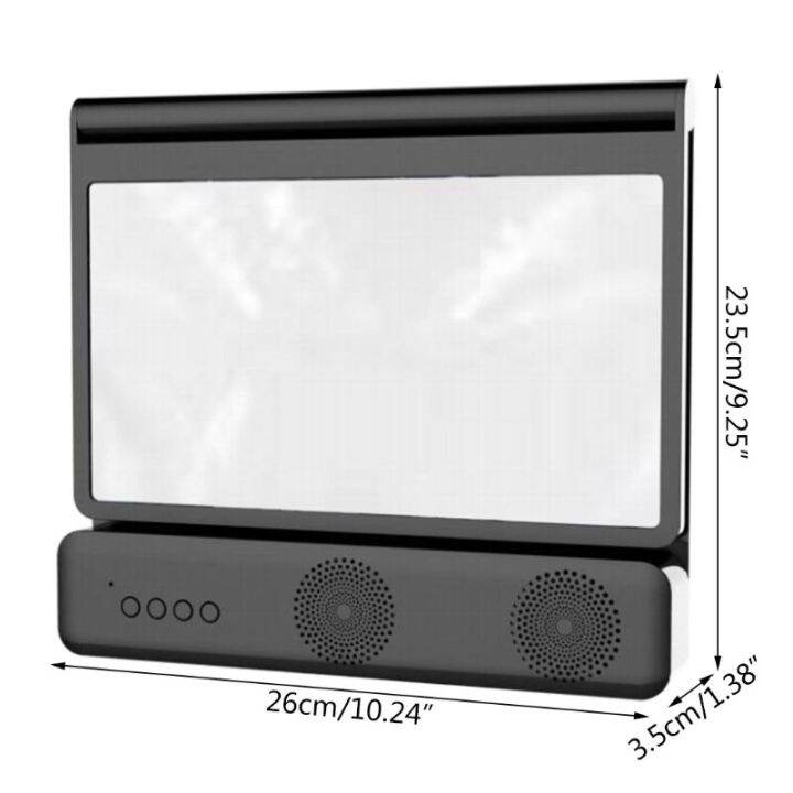 แว่นตาขยายวิดีโอ3d-ที่พับได้และขยายผู้ถือ-exper-st-การป้องกันดวงตาด้วยลำโพงบลูทูธ