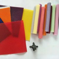 ☜ 10pcs 20x20cm Color Beeswax Slice DIY Craft Wax Slice Honeycomb Color Beeswax Slice Color Wax (Color Random）