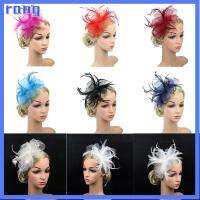 RANG Royal Races กิ๊บติดผมขนนกสำหรับงานแต่งงาน Women Day Races Fascinator Headband Aliceband Royal Ascot