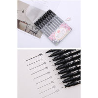 6912pcsSet Waterproof Waterproof Hook Line Pen Fade Proof Micron PenTip Fine Liner Black Sketch Water Marker Pen Brush Pen