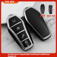 ฝาครอบเคสกุญแจรถยนต์ TPU สำหรับ BYD Han Ev Tang Dm/ฉินพลัส/เพลงโปร/สูงสุด/หยวนตัวป้องกัน E2ปลาโลมาอุปกรณ์เสริมรถยนต์กุญแจอัตโนมัติ