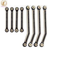 8pcs All Brass Black Coating Car Body Link Rod Linkage Set Compatible For Axial Ax24 1/24 Rc Crawler Car Metal Upgrade Parts