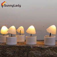 SunnyLady กลางแจ้งกันน้ำไฟเห็ดพลังงานแสงอาทิตย์ Led 6ชิ้นสำหรับตกแต่งลานสนามหญ้าสวนไฟสายแบบเทพนิยาย