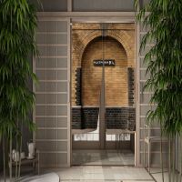 Brick Wall 9 3/4 King Magic Door Curtain Kitchen Bedroom Bathroom Corridor Partition Japanese Noren Entrance Half Curtain Decor