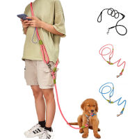 Nylon Dog Leash Traction Rope Free Hands Pet Lead Belt Outdoor Training Running Shoulder Straps For Small Large Dogs Accessories