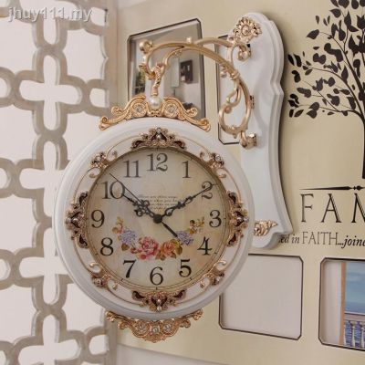 Wall clock ✻Double European wall clock creative sitting room two large supe modern ultra-quiet