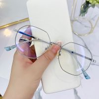 Men Women Office Durable Eye Protection Anti Blue Light Glasses Oversized Eyeglasses Computer Goggles Ultra Light Frame