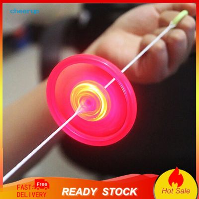 【Ready Stock】Cheearup จานบินพลาสติก มีไฟ LED สีสันสดใส ของเล่นสําหรับเด็ก