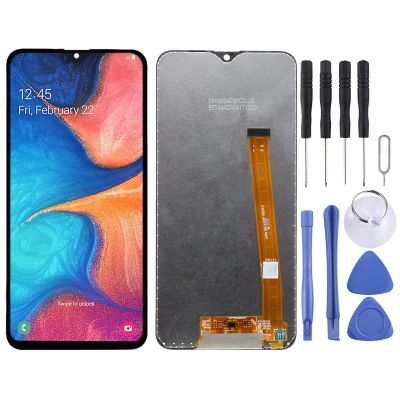 หน้าจอ LCD AMOLED ของแท้สำหรับ A20e Samsung Galaxy พร้อม Digitizer ประกอบเต็มตัวเครื่อง (ห้างสรรพสินค้า Hua Jia Kang)