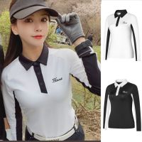 Golf Gear 2023 spring and autumn new golf womens long-sleeved jersey outdoor sports sun protection breathable slim T-shirt polo shirt