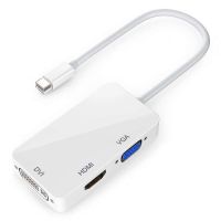 (Flash-Sale) สายเคเบิลอะแดปเตอร์ 3 in 1 สายแปลงคุณภาพเยี่ยม แปลง Thunderbolt Mini Display Port DP ไปยัง HDMI DVI VGA (ได้เฉพาะ: mini Display to 3in1) Very Hot สายHDMIต่อทีวี สายHDMมือถือ สายHDMต่อคอม สายHDM