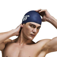 Supplies Stretch Silicone Swimming Cap Comfortable Waterproof Hat Printed Mens And Womens