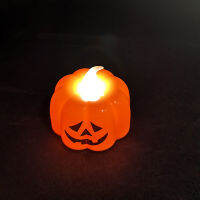 Simulation Candlestick Holloween Haunted House Ornaments Halloween LED Lights Candle Lamp Pumpkin Lamp