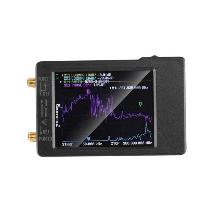 2-8-inch-nanovna-h-vector-network-analyzer-metal-network-analyzer-supports-50khz-900mhz-hf-vhf-uhf-antenna-network-analyzer