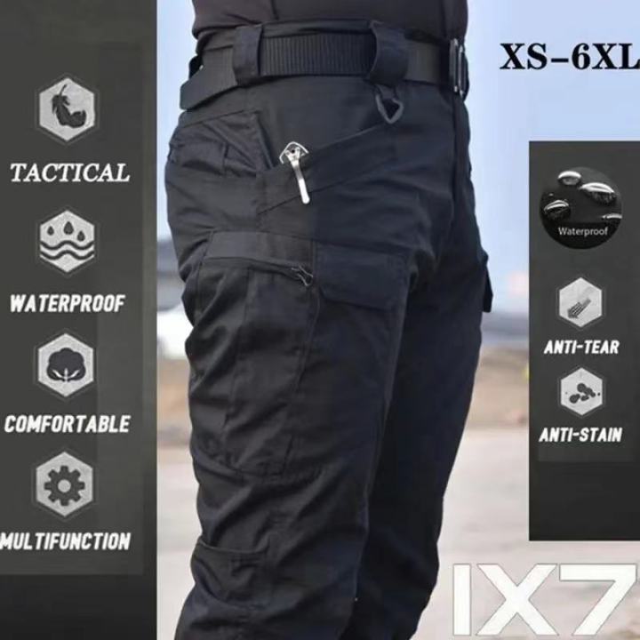 Cargo Pants Men Multi Pocket Outdoor Tactical Sweatpants Military Army Plus  Size Waterproof Quick Dry Elastic Hiking Trousers