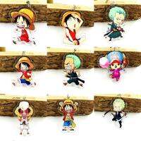 AUTONO อุปกรณ์ตกแต่งกระเป๋า จี้ สองด้าน โลหะ คริลิค One Piece อะนิเมะ