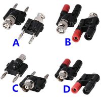 1PCS BNC Banana To Two Dual 4mm Banana RF coaxial connector video tee BNC male to double female of banana plugs fast ship