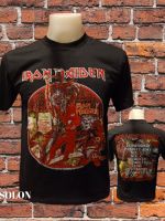 เสื้อวง IRON MAIDEN วงร็อค ไม่มีตะเข็บข้าง คอฟิต ป้ายUS เสื้อวินเทจ เสื้อผู้ชาย เสื้อทัวร์ วงร็อคต่างประเทศ