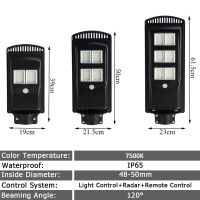 300W 600W 900W LED Solar Street Light PIR Motion Sensor Wtaerproof IP65 Black LED Remote Control Outdoor Garden Wall Lamp