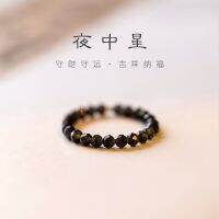 3 mm very fine black pointed crystal plane crystal ring ring ring female retro personality design bracelet spot