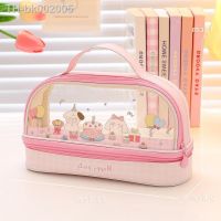 ▨✉✲ Kawaii Pencil Case Double Layer Large Capacity Pen Bag Cartoon Portable Pencil Box School Student Supplies Stationary Organizer