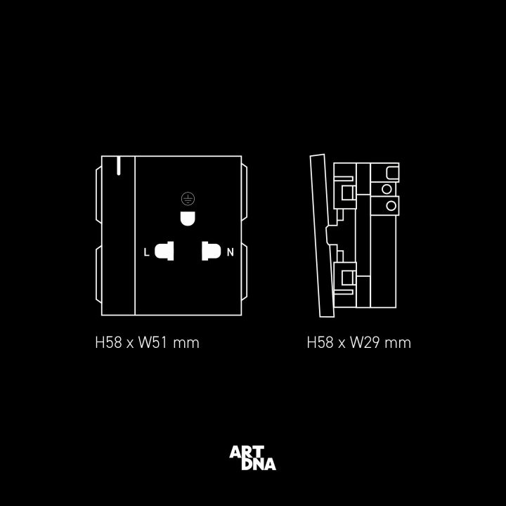 art-dna-รุ่น-a77-3-pin-socket-with-switch-สี-glass-ปลั๊กไฟโมเดิร์น-ปลั๊กไฟสวยๆ-สวิทซ์-สวยๆ-switch-design