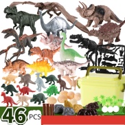 Bộ sưu tập đồ chơi khủng long 46 món CÓ HỘP ĐỰNG mô hình động vật 58 chi
