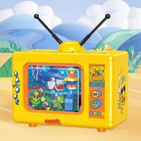 Cartoon Duck Building Blocks Television Cat Anime Figures Mini Bricks Duck TV Models Blocks Assembled Toys Kids Christmas Gifts