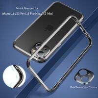 ZZOOI Metal Bumper Case For iphone 13 Pro Max Luxury Aluminum Phone Frame for iphone13 Pro Max 13 Mini Metal Camera Lens Protector