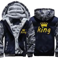 Mens Jacket Camouflage Thicken Winter Jackets for Men Fleece Long Sleeve Coat Man Casual Hoodies Streetwear