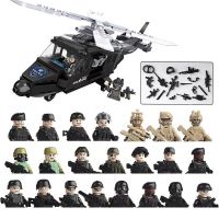 City Police Special Forces Building Blocks Commando Figures Helicopter Army Soldiers SWAT Armor Car Weapons Bricks Toy Building Sets