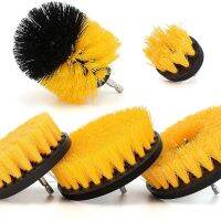 Round Brush Attachment Set Power Scrubber Wash Cleaning Brushes Tool Kit with Extension for Clean Car Wheel Tire Glass windows