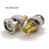 ALLISHOP BNC Male Plug to SMA Female Jack RF Adapter Connector BNC Plug SMA Jack Straight Coax Adapter Electrical Connectors