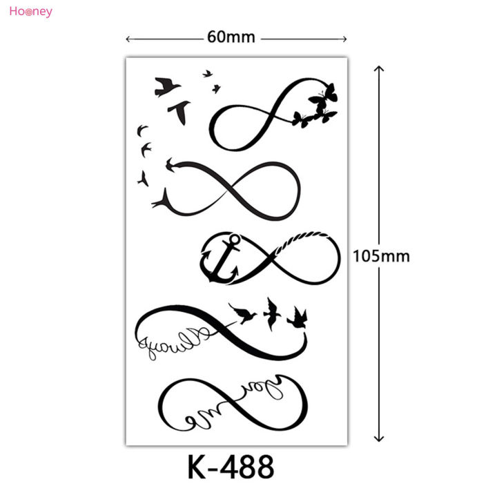 hooney-อุปกรณ์สติกเกอร์รอยสักสติกเกอร์รอยสักแขนกันน้ำใช้งานง่ายวัสดุที่ปลอดภัยสำหรับขาแขนใบหน้าของร่างกาย