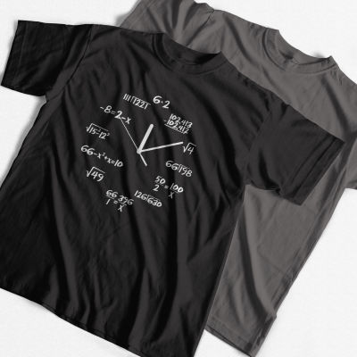 Coolmind Cotton Math Clock Print Funny Men T Shirt Men Tshirt Cool Tshirt Mens Tee