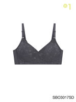 Sabina เสื้อชั้นใน Invisible Wire (ไม่มีโครง) รุ่น Function Bra รหัส SBO3017 สีเทาเข้ม