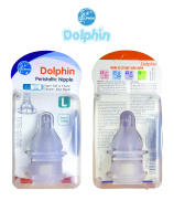 Núm Vỉ Silicone Siêu Mềm Cổ Hẹp Dolphin  2 Cái Vỉ - Size S M L Y