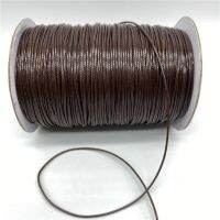 0.5/0.8/1.0/1.5/2mm Brown Waxed Cord Rope PU Leather Thread String Necklace Rope For Jewelry Making DIY Shamballa Bracelet