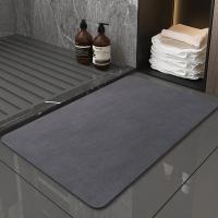 ๑ Bathroom diatom mud absorbent floor mat household toilet bathroom entry door foot padded cartoon quick dry non-slip mat