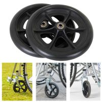 2PCS 8 Inch Wheelchair Casters Small Cart Rollers Diameter 8MM Chair Wheelchair Accessories Front Wheel Casters Replace Furniture Protectors Replaceme