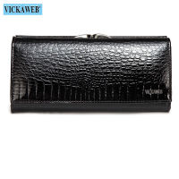 Free Gift Genuine Leather Womens Wallets Patent Alligator Bag Female Design Clutch Long Multifunctional Coin Card Holder Purses