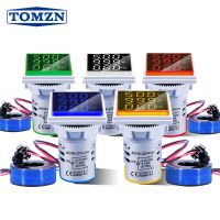 อุปกรณ์เสริมกล้อง TOMZN AC 60-500V 1-100A แอมป์มิเตอร์ LED เครื่องวัดแรงดันไฟฟ้าแบบดิจิตอลเฮิร์ตซ์ไฟสัญญาณแรงดันไฟฟ้า220โวลต์มิเตอร์ปัจจุบันแอมป์เครื่องตรวจจับ