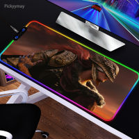 RGB Mouse Pad Elden Ring Keyboard Gaming Accessories Table Mat Pc Gamer LED Backlit Rug Computer Large Mousepad Xxl Mausepad