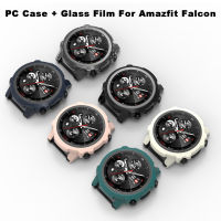 กระจกนิรภัยนาฬิกาสำหรับ Huami Amazfit Falcon ป้องกันหน้าจอกรอบกันชนสำหรับ Amazfit Falcon PC กรอบกรณี