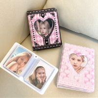 Pink Lace 3 Inch Photo Album 40 Slots PVC Card Holder for KPOP Idol Photocards Collect Book