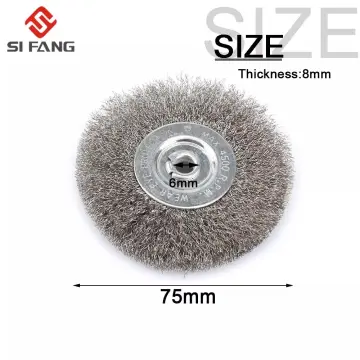125Mm Quality Round Brass Plated Steel Wire Brush Wheel For Bench Grinder 